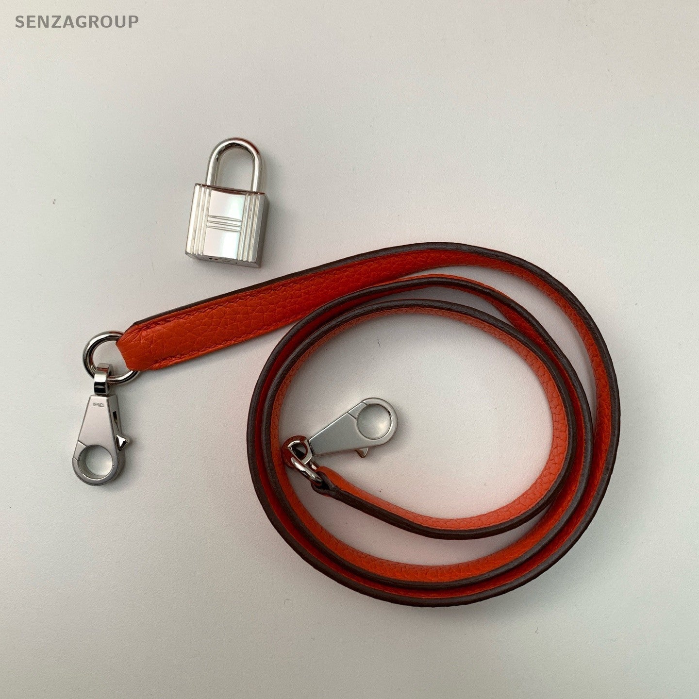 Hermes Bolide 2Way Hand Shoulder Bag Orange Silver Used Women Classic Designer