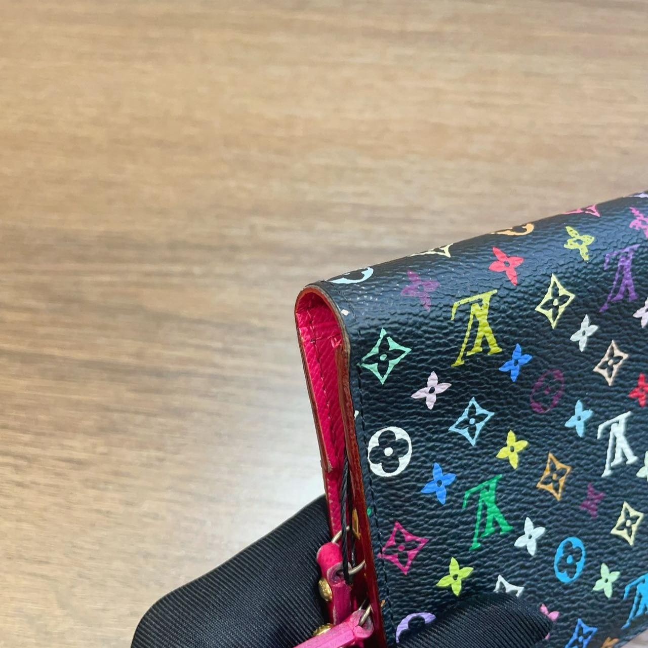 SJ0001 LV black multicolor wallet KY02246