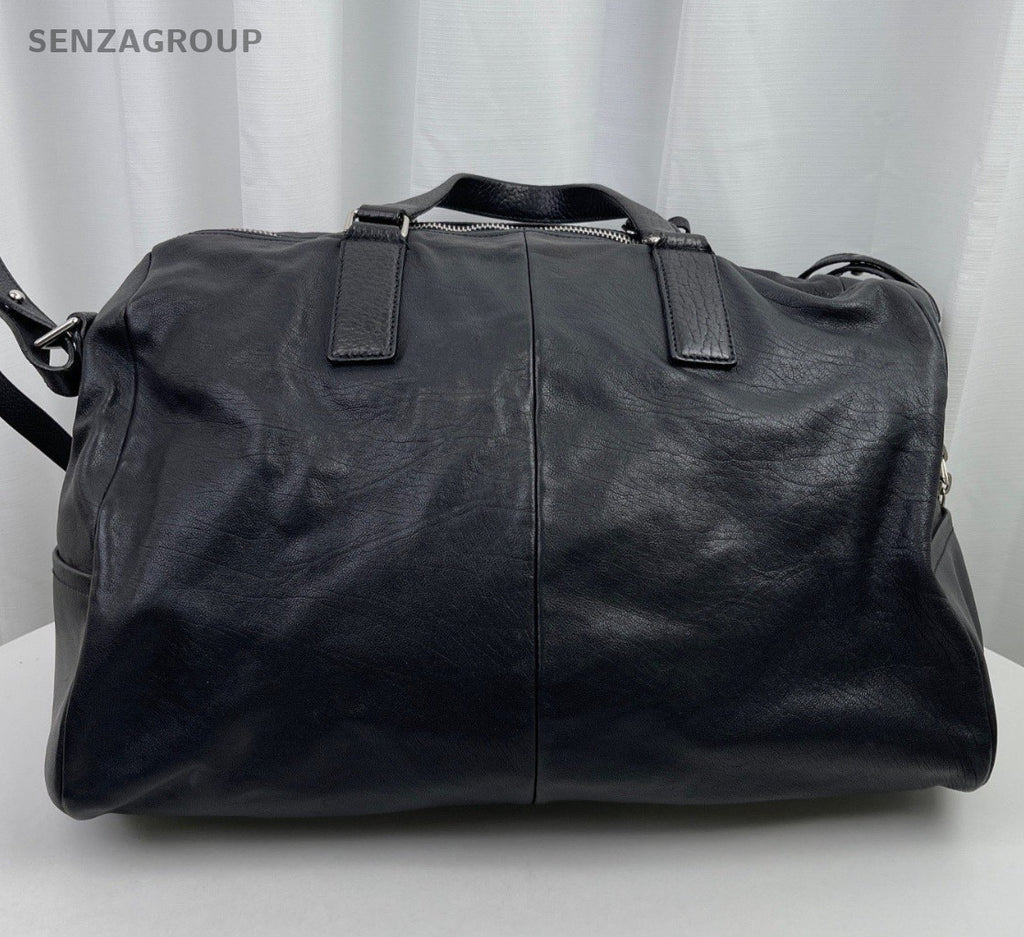 Saint Laurent Duffle 2Way Black Silver Top Handle Bag Shoulder Bag Unisex Adults