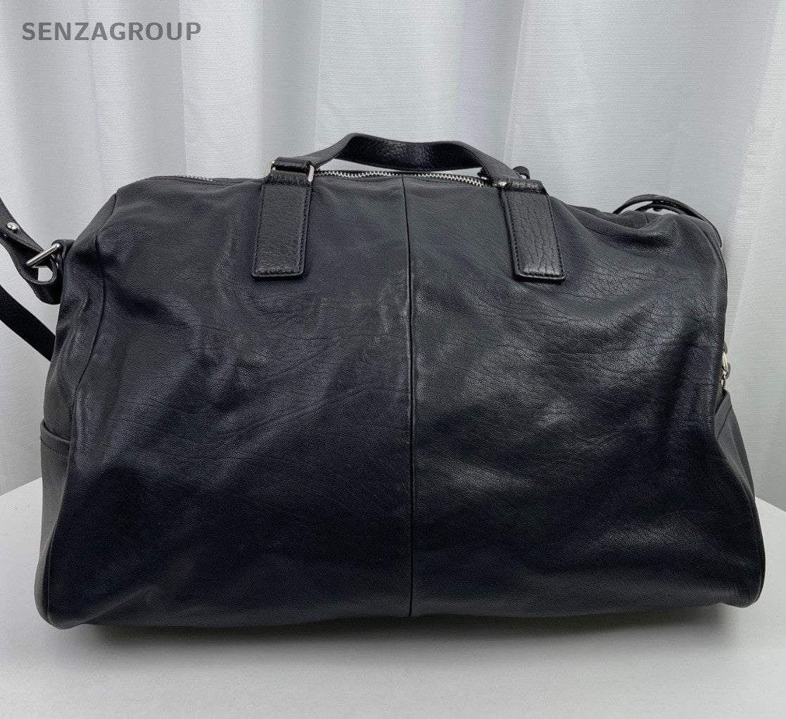 Saint Laurent Duffle 2Way Black Silver Top Handle Bag Shoulder Bag Unisex Adults