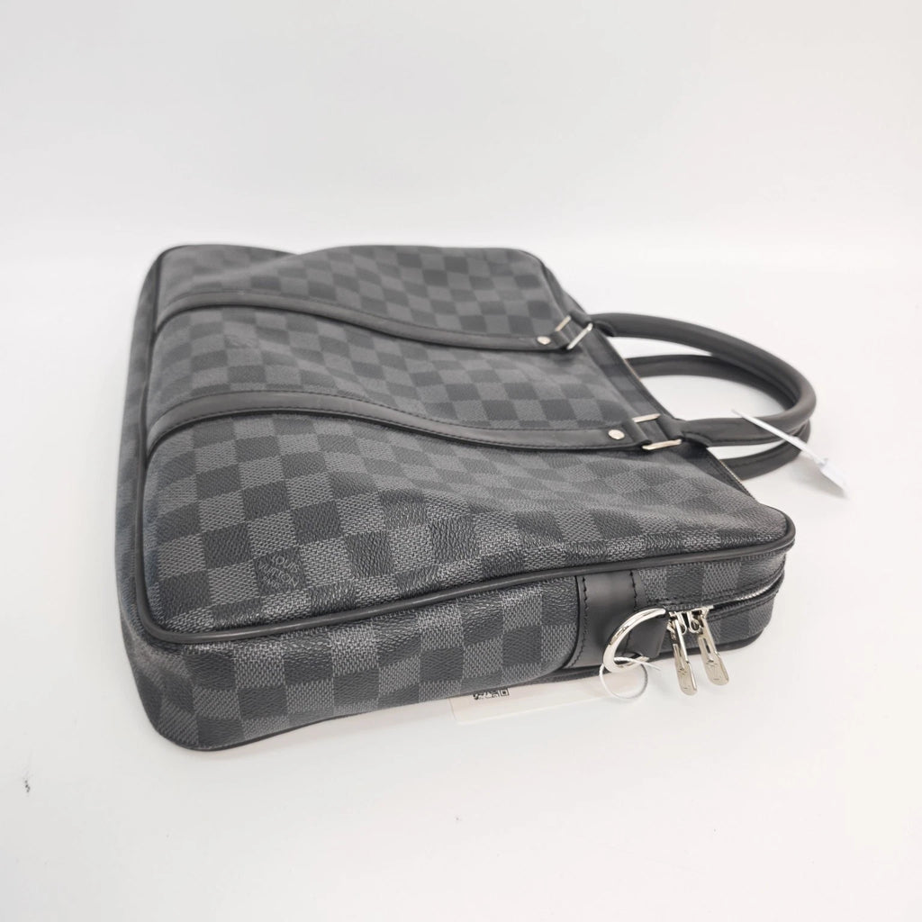 Authentic Louis Vuitton Black Gray Briefcase For Women