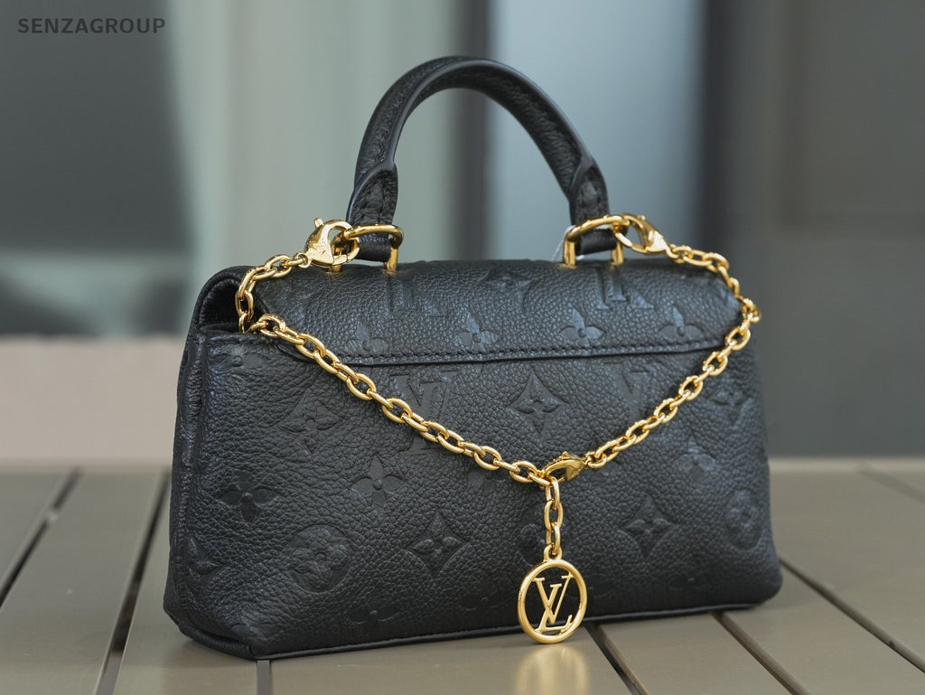 Louis Vuitton Black Monogram Empreinte NANO Madeleine Chain Shoulder bag Women