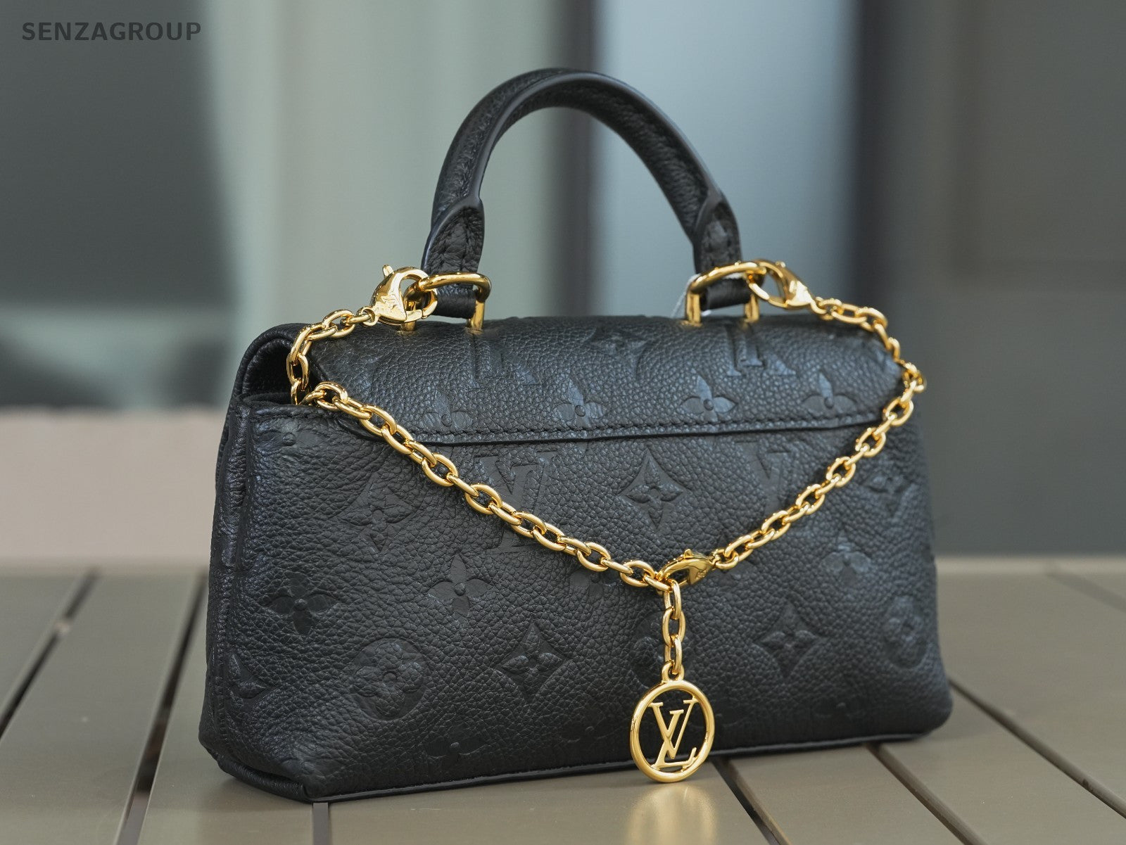 Louis Vuitton Black Monogram Empreinte NANO Madeleine Chain Shoulder bag Women