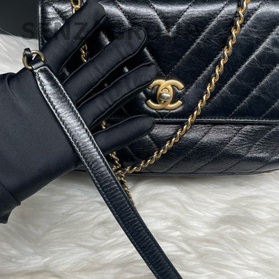 Chanel Coco Handle Small Black Caviar Quilted Leather Chain Bag