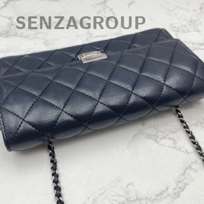 Chanel Black Lambskin WOC Chain Shoulder Crossbody Bag Classic Women