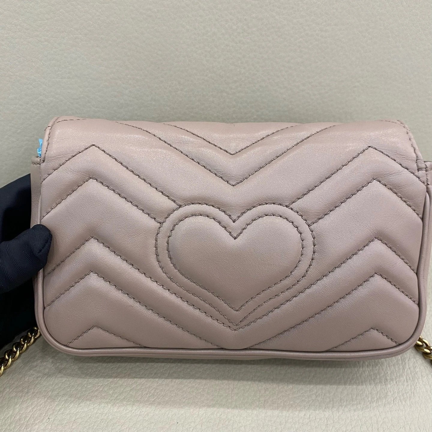 Gucci Marmont Nano Mini Beige Crossbody Bag Women