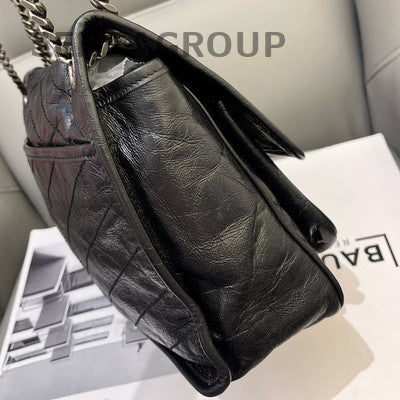 Saint Laurent Black Silver Niki Medium Chain Shoulder Bag Classic Women