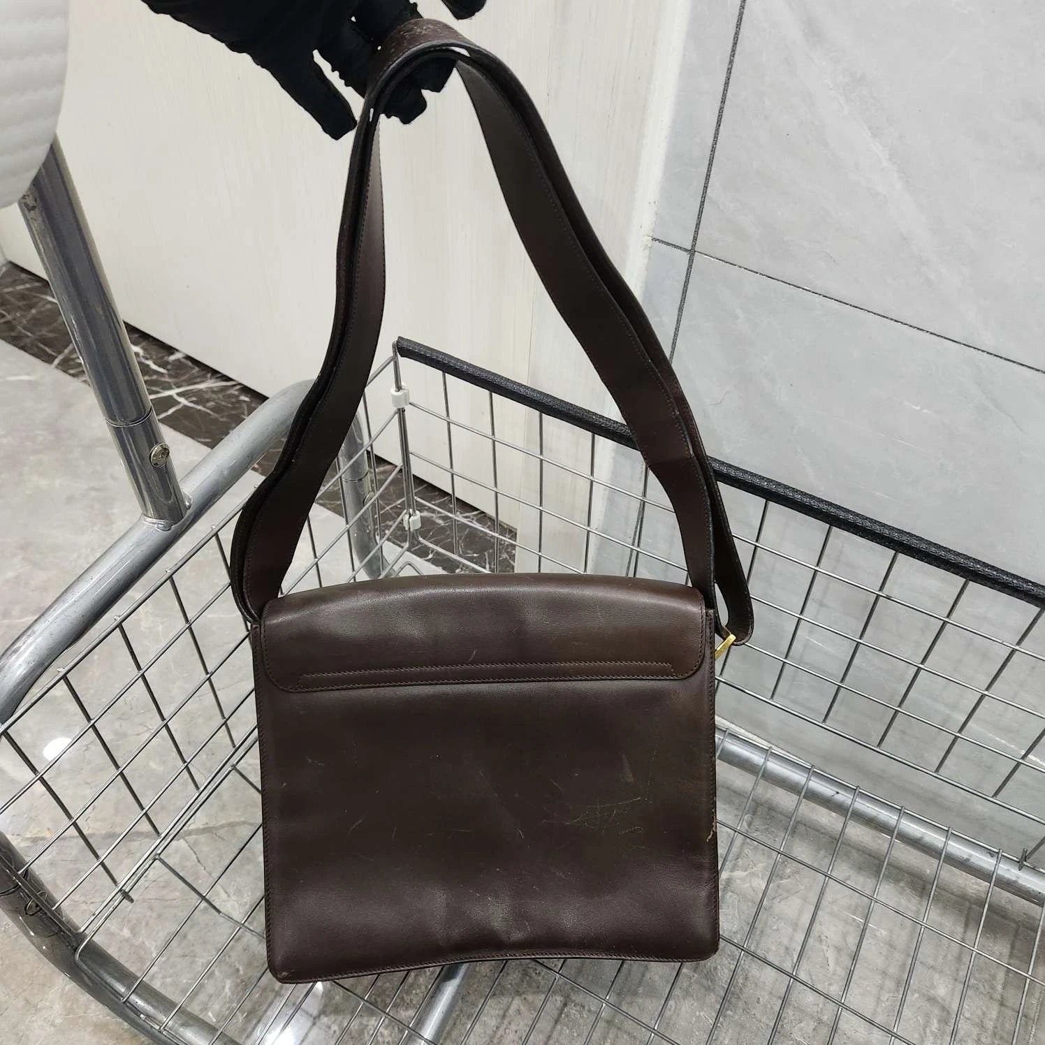 Gucci Vintage Brown Flap Shoulder Crossbody For Women