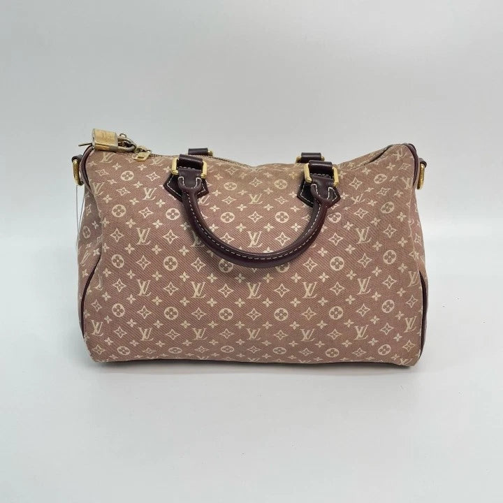 Louis Vuitton Denim Monogram Speedy30 Shoulder Bag For Women