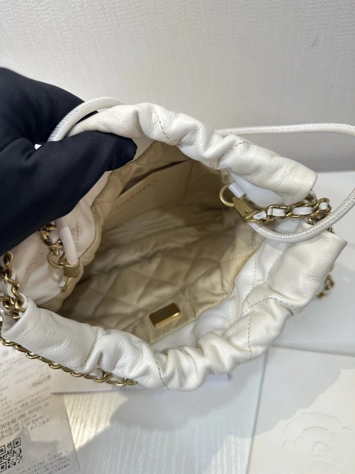Chanel 22Bag Mini White Crossbody Handbag For Women