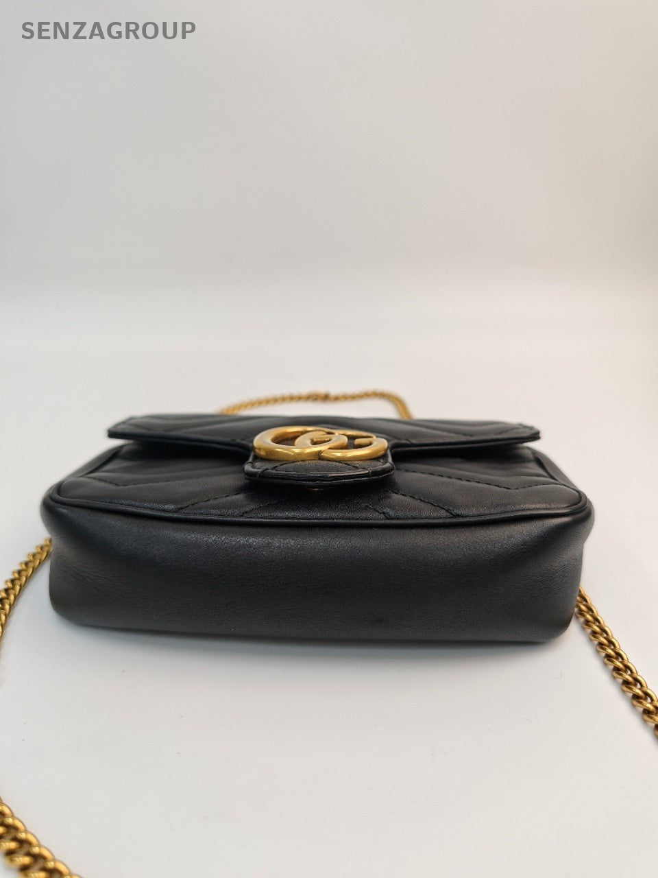 #001 - Gucci GG Marmont Crossbody Super Mini Black Leather CQ73223X