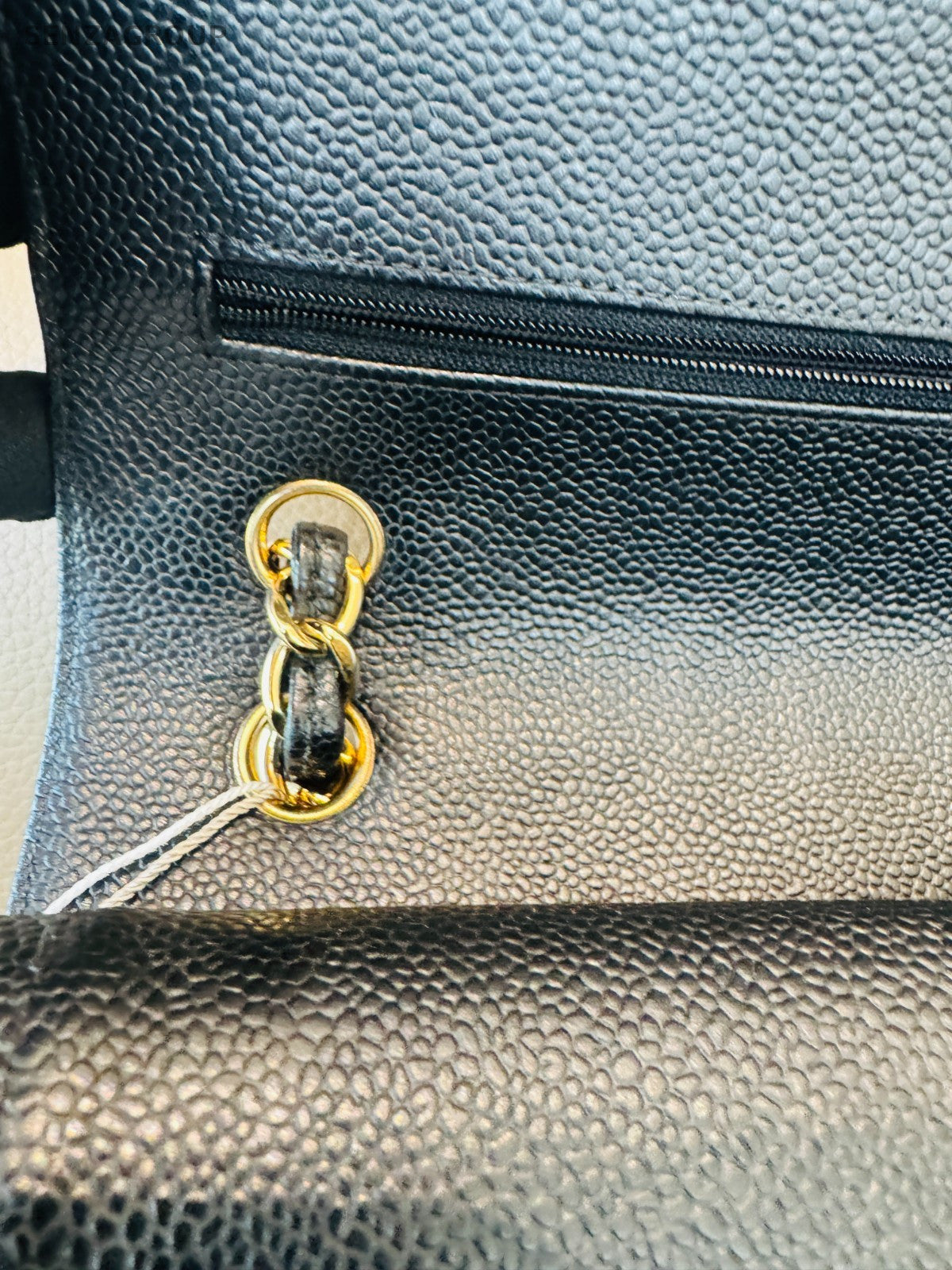 CHANEL Classic Flap Jumbo Caviar Chain Shoulder bag Black Gold Women Classic