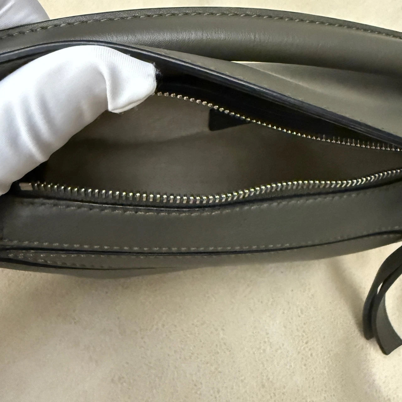 LOEWE Calfskin Puzzle Mini Green Crossbody Bag For Women