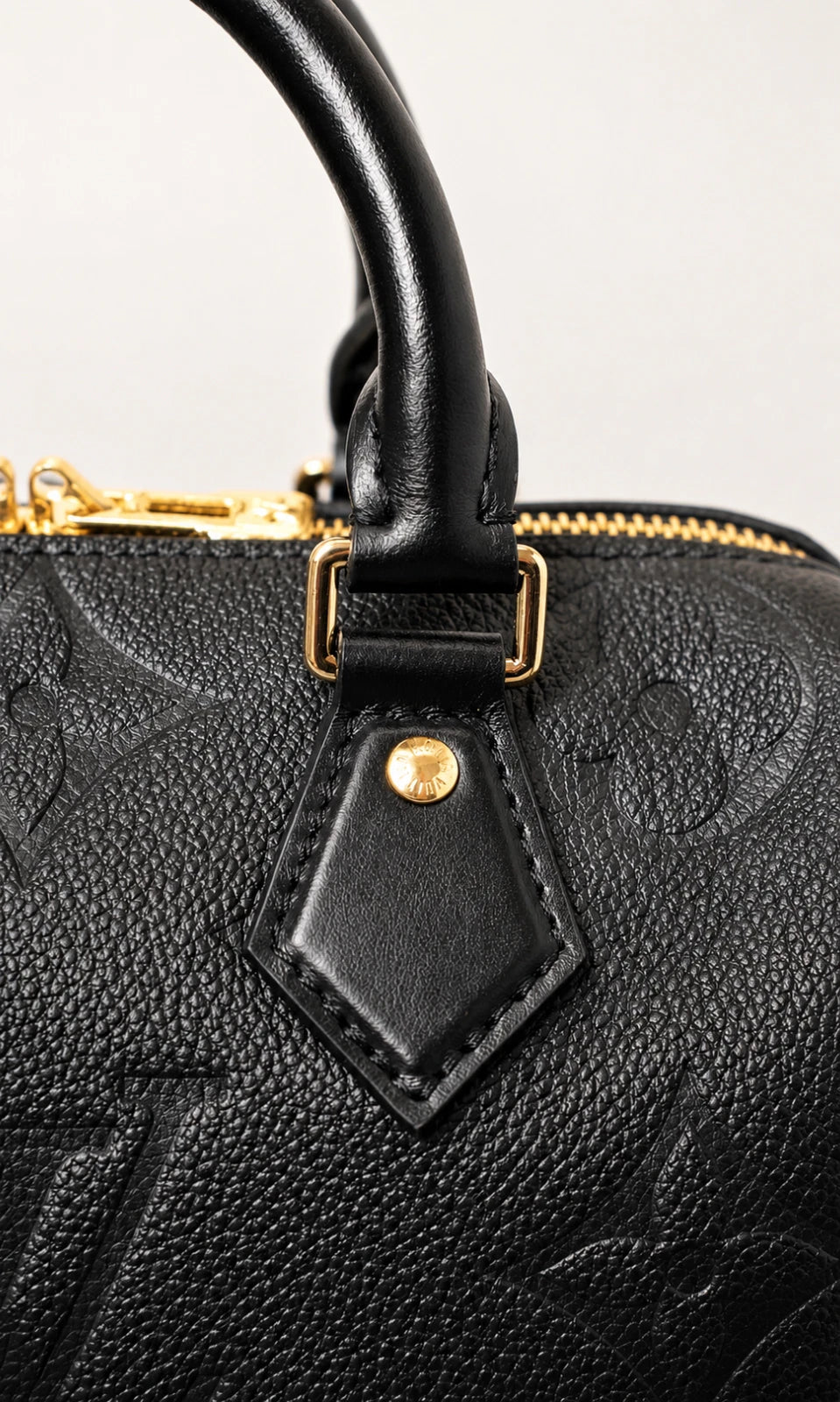 Louis Vuitton Speedy20 Monogram Empreinte Black Top Handle Bag Excellent
