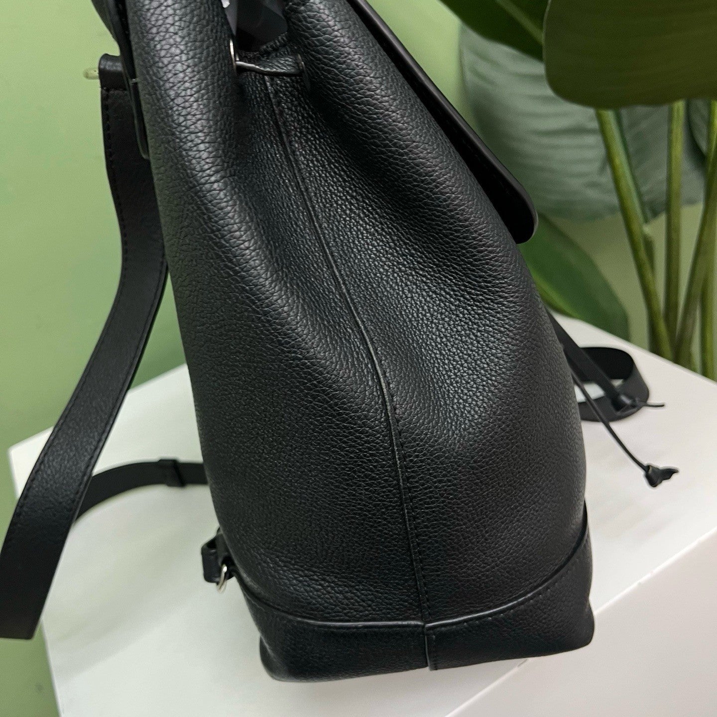 Louis Vuitton Lockme Backpack Black Silver Unisex Adults Classic