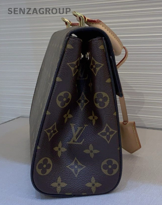 Louis Vuitton Monogram 2Way Top Handle Bag Crossbody Brown Gold Women Classic