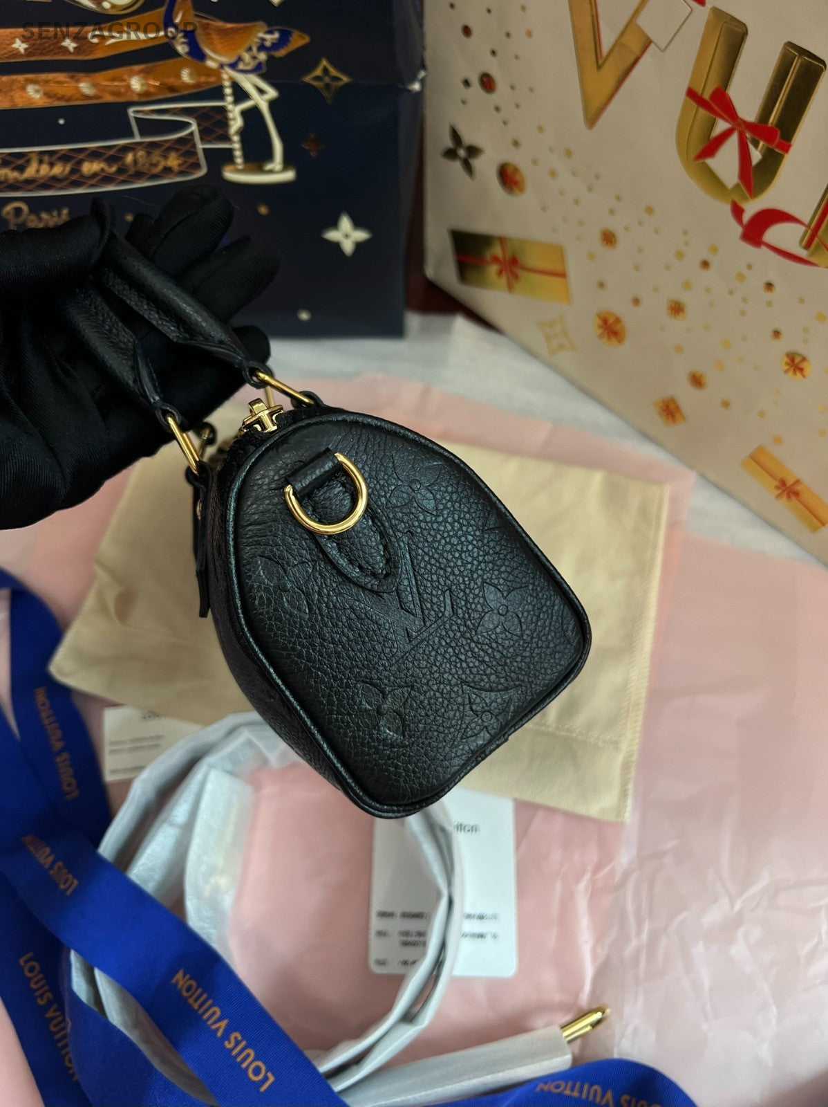 Louis Vuitton Nano Speedy Monogram Empreinte 2WAY Shoulder Handbag Brand NEW