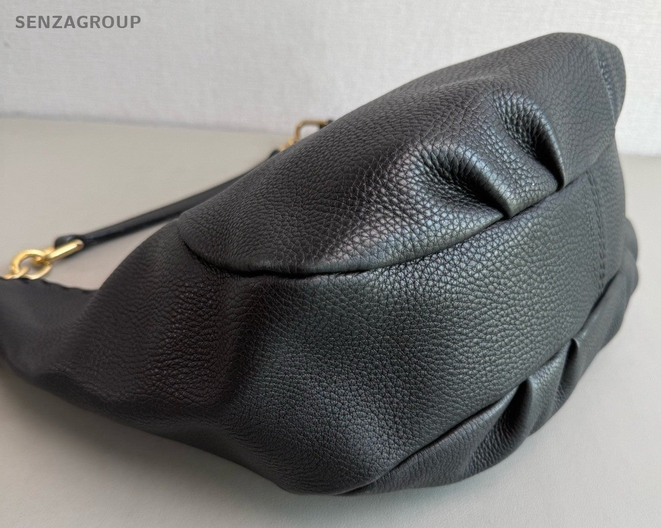 Fendi All-Leather Hobo Shoulder Bag Women Black
