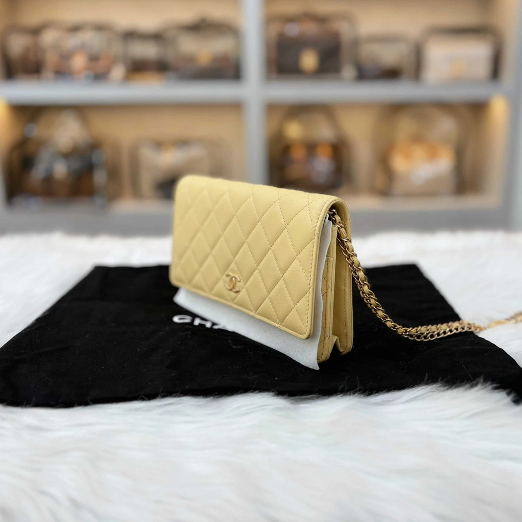CHANEL Yellow WOC Crossbody Bag For Women