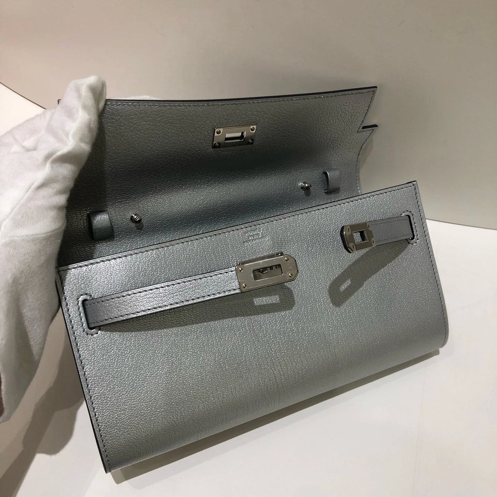 Hermes Kelly Togo Silver Hardware Crossbody Bag For Women