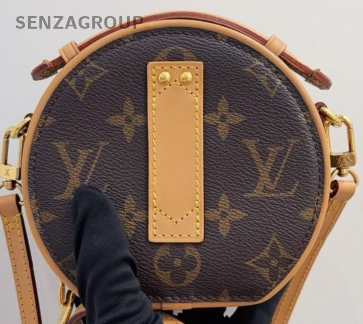 Louis Vuitton Boite Chapeau Mini Monogram Crossbody Brown Gold Women Classic