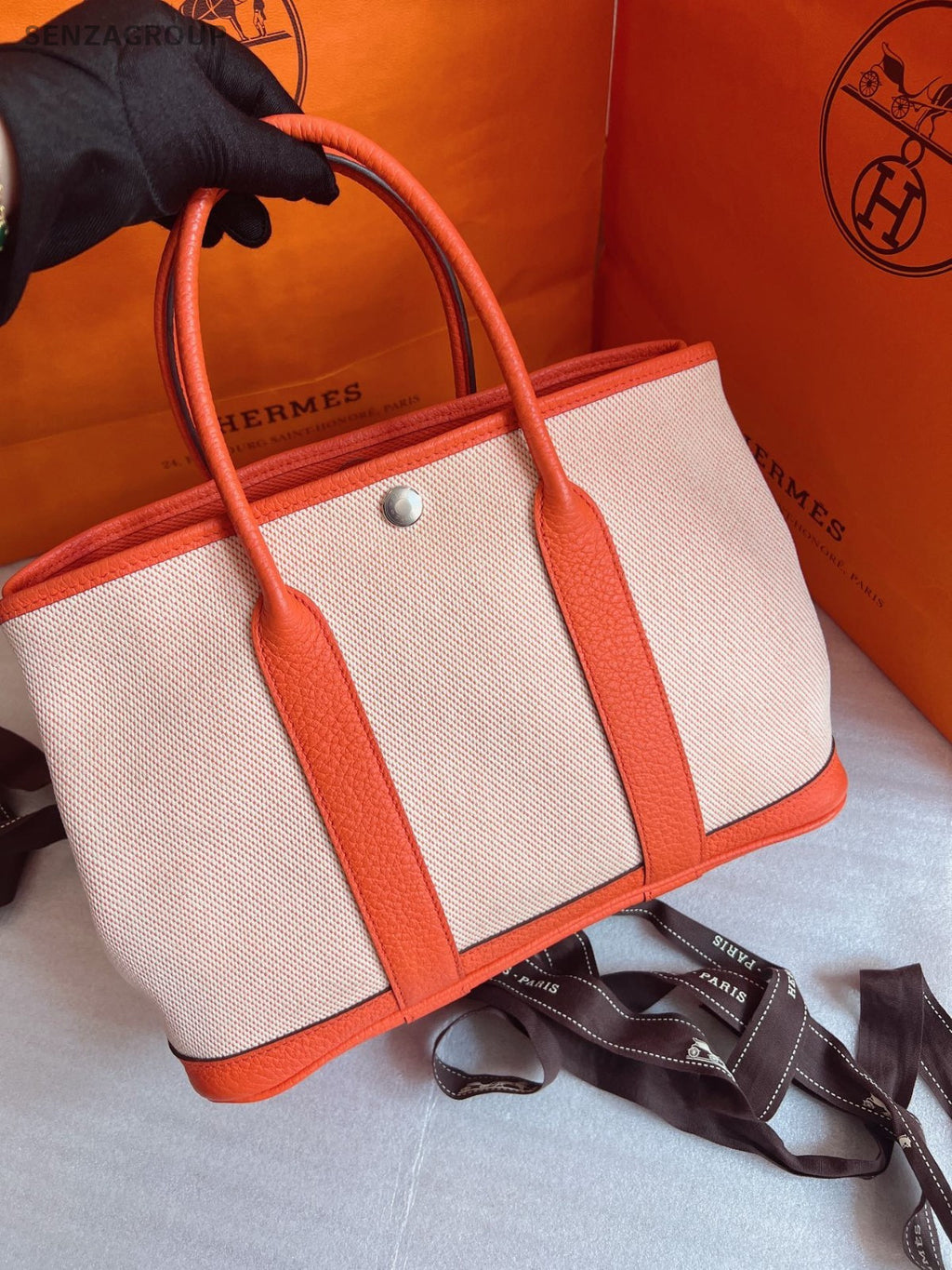 Hermes Garden Party GP30 Tote Top Handle bag Women Brand NEW Canvas