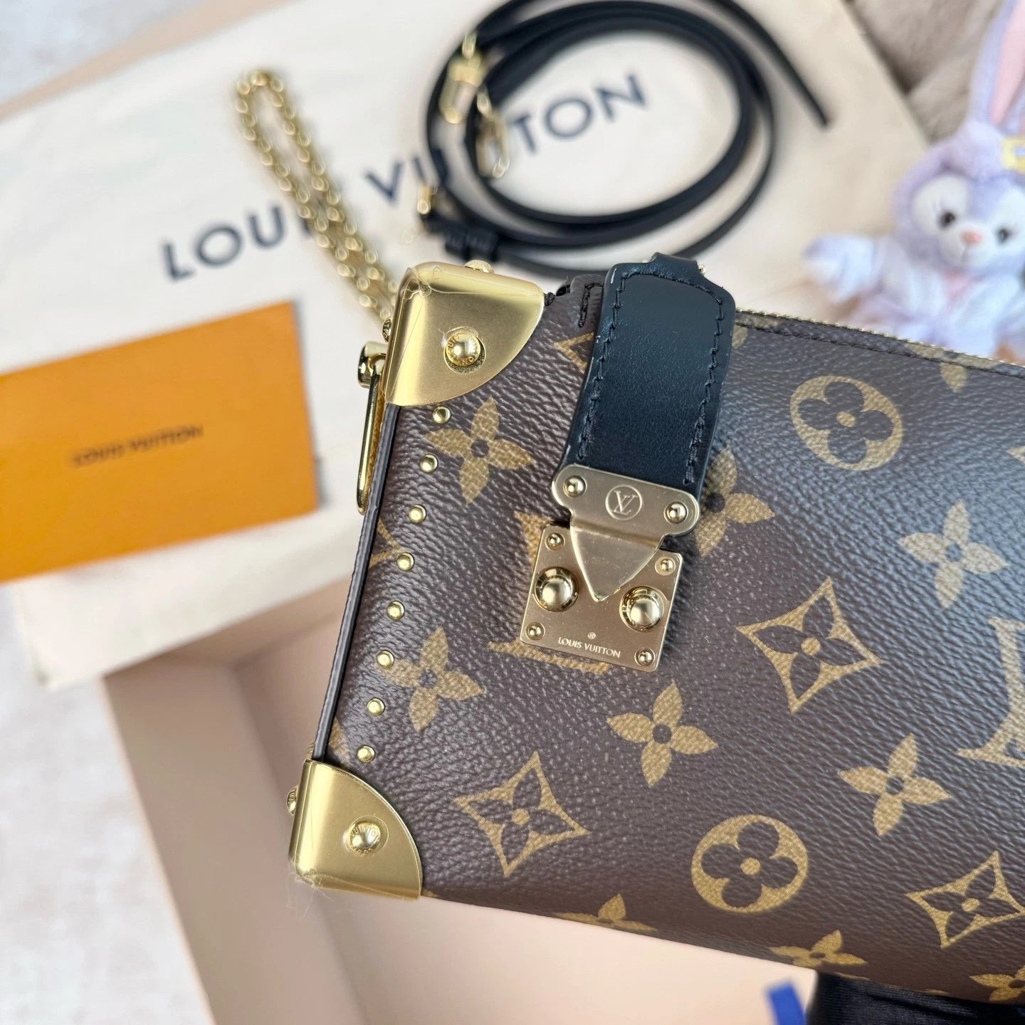 New Louis Vuitton Canvas Slim Trunk Crossbody Bag For Women