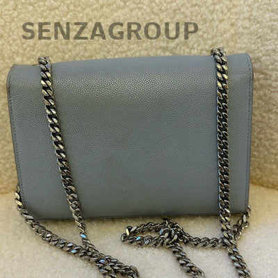 Saint Laurent Kate Small Light Blue Silver Chain Crossbody Bag