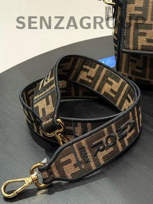 Fendi Iconic Baguette Medium Brown Shoulder Bag Gold Hardware Women's Fashion
