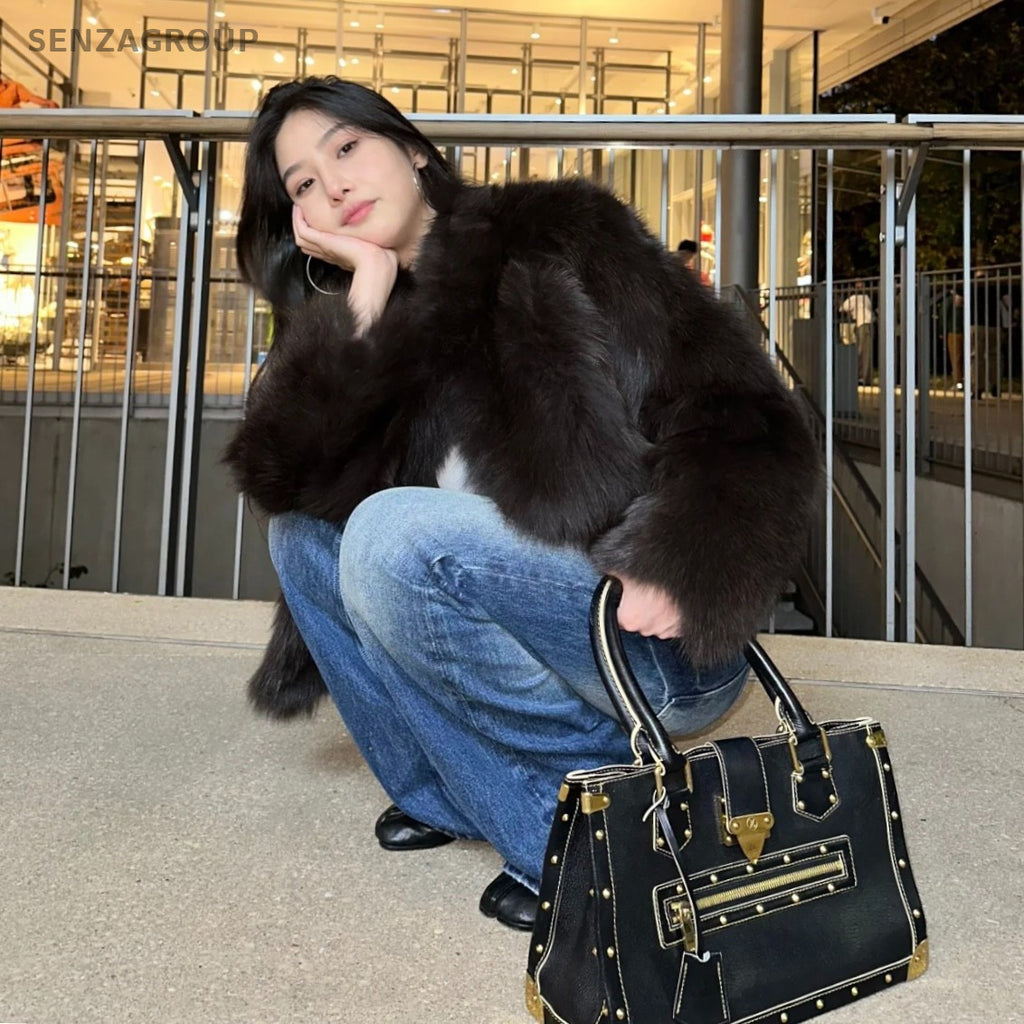 Louis Vuitton Suhali tote Top Handle Black Gold Lamskin Blck Gold Women