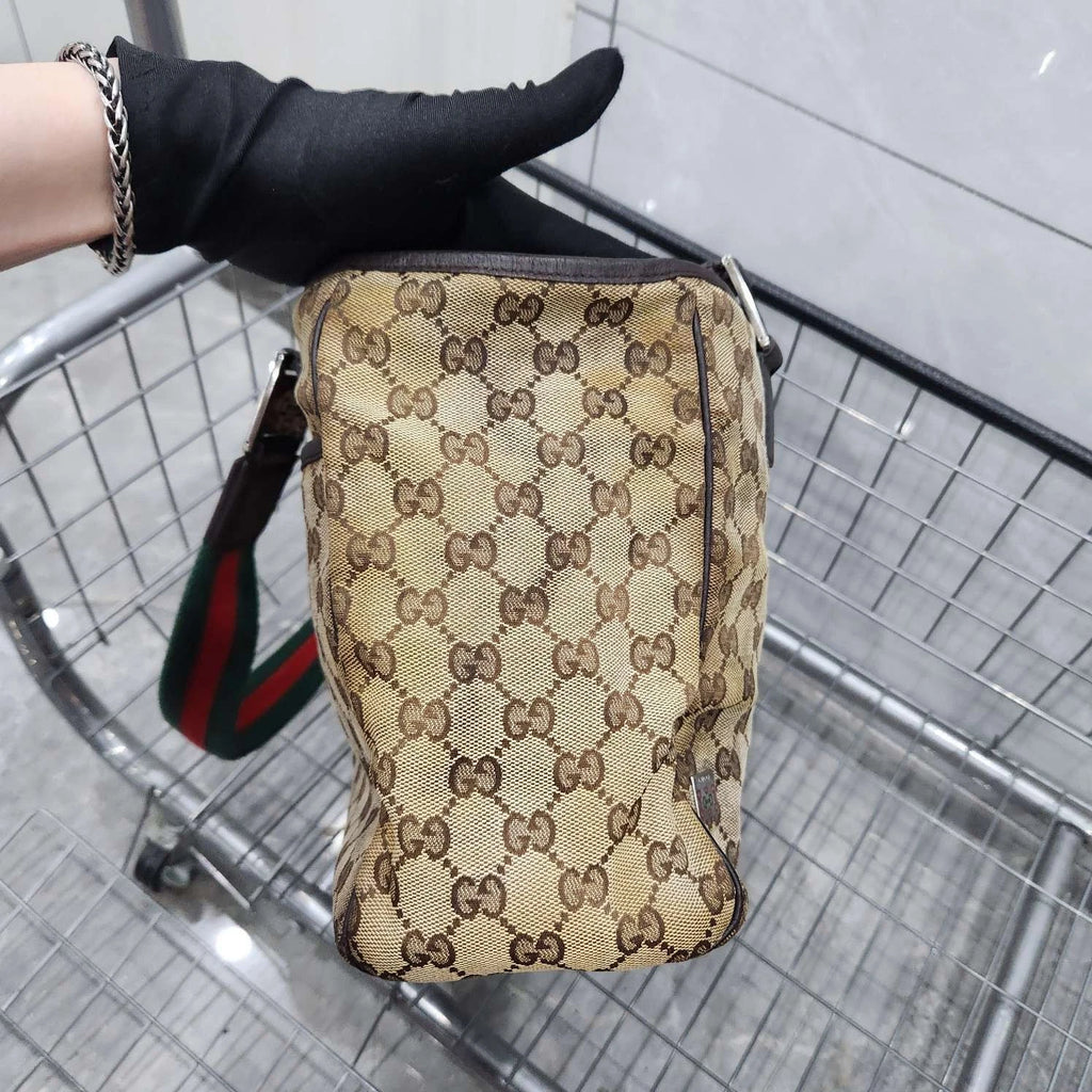 Gucci Canvas Monogram Tote Shoulder Handbag For Women