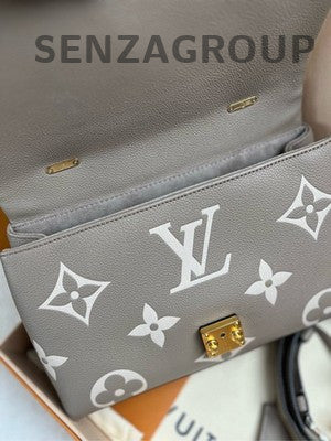 Louis Vuitton Madeleine MM Monogram Grey Gold Handbag Crossbody Women Classic