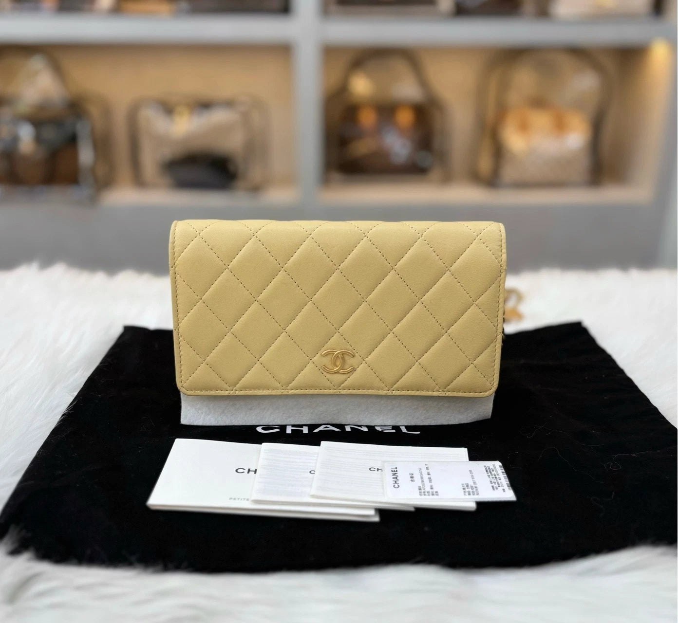 CHANEL Yellow WOC Crossbody Bag For Women