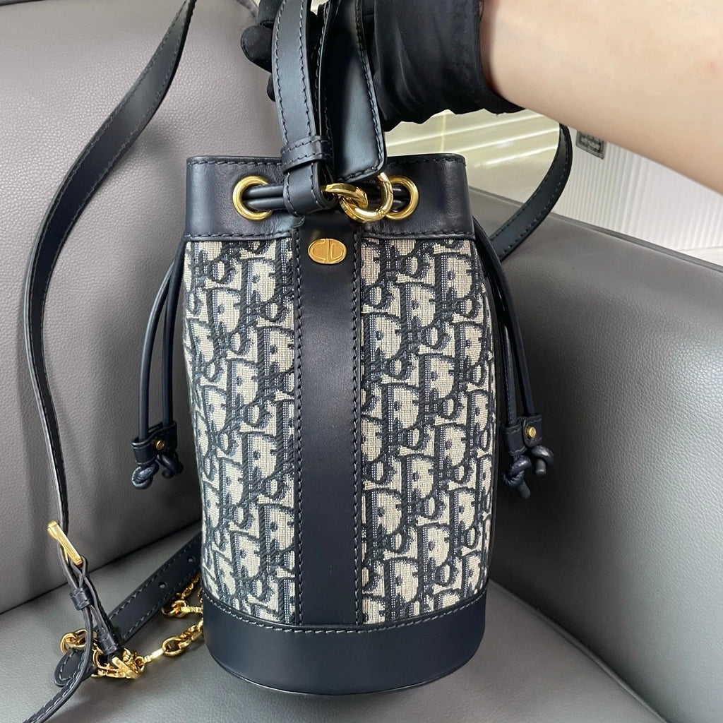 Dior New Oblique Monogram Drawstring Backpack For Women