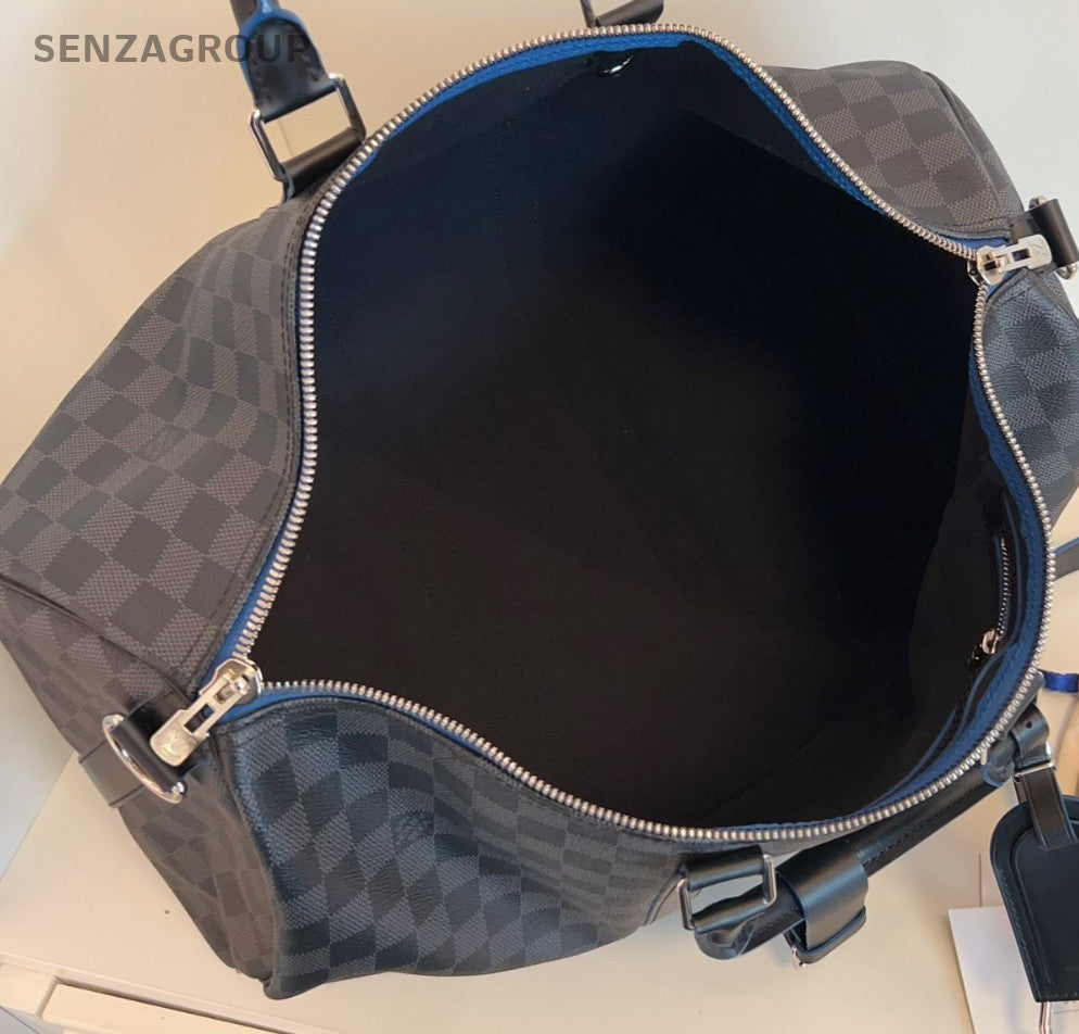 Louis Vuitton Damier Ebene Black Keep all 45 Top Handle Travel bag