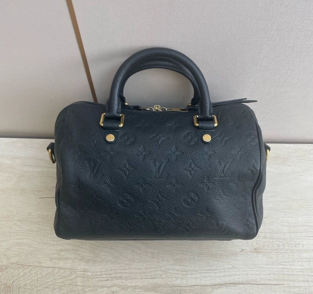 Louis Vuitton Speedy25 Monogram Calfskin Top Handle Bag Crossbody Bag Women