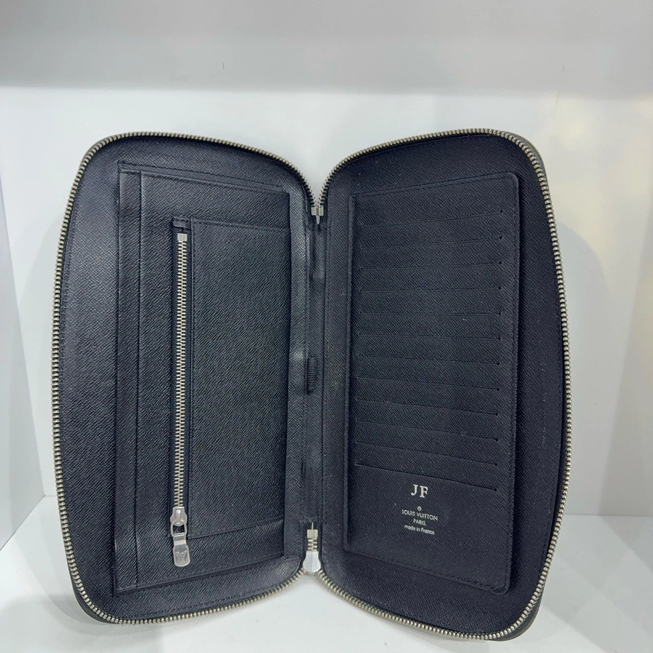 Louis Vuitton Black Leather Clutch Wallet Card Holder For Women