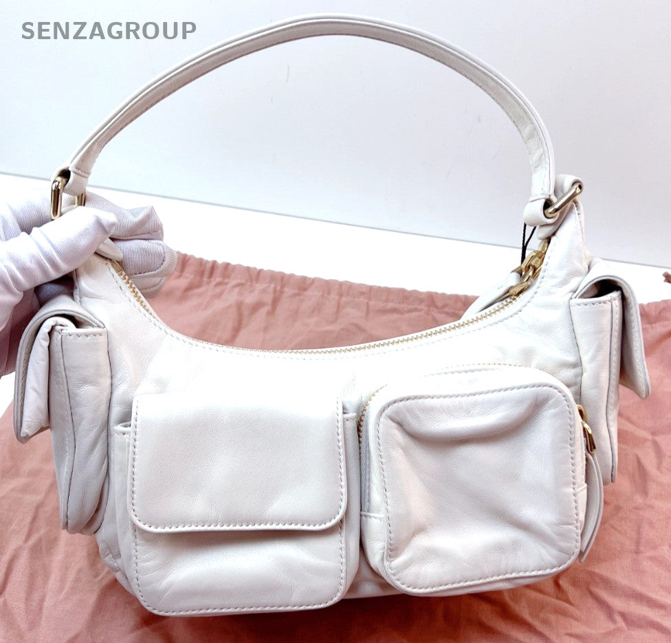 Miumiu Hobo White Locomotive bag Limited Edition Shoulder bag Women Brand NEW