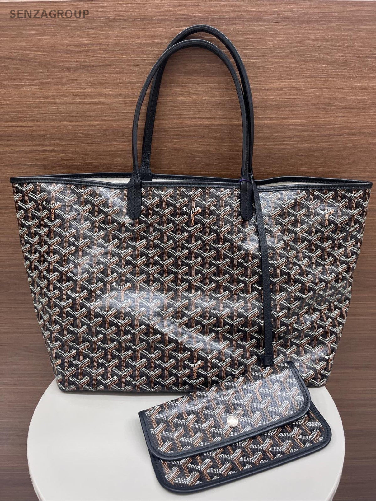 Goyard Tote PM Shoulder Bag Black Used Women Classic Fashion