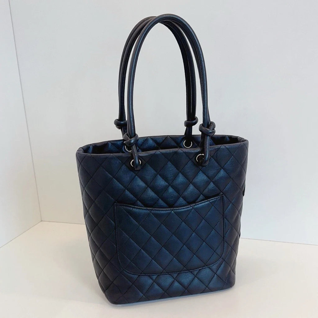 Chanel So Black Bucket Diamond Top Handle Shoulder Bag Black Women Fashion