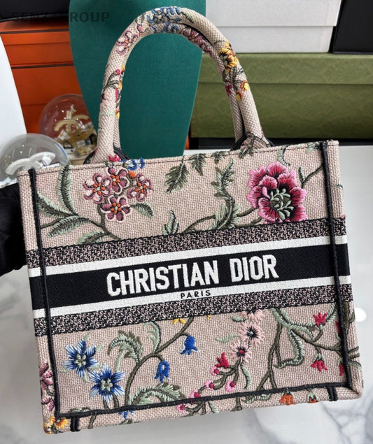 Christian Dior Book Tote PM Top Handle Handbag Women Multicolor