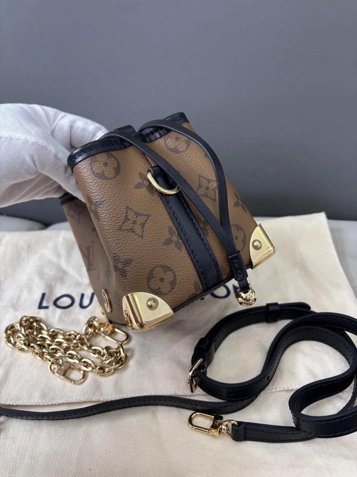 Louis Vuitton Noe Monogram Canvas Brown Crossbody Excellent