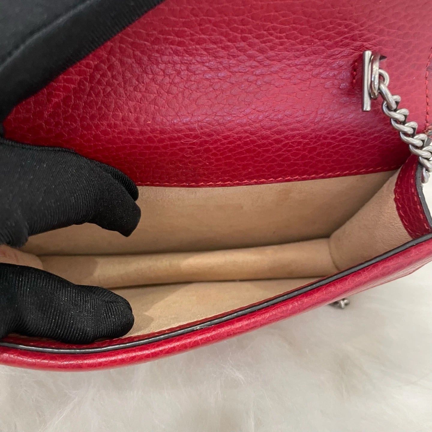 Gucci Dionysus Red Silver Shoulder Bag Crossbody Excellent