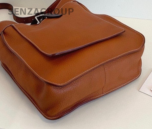 Hermes Marwari Hobo Shoulder Bag Brown Silver Used Women Classic Designer