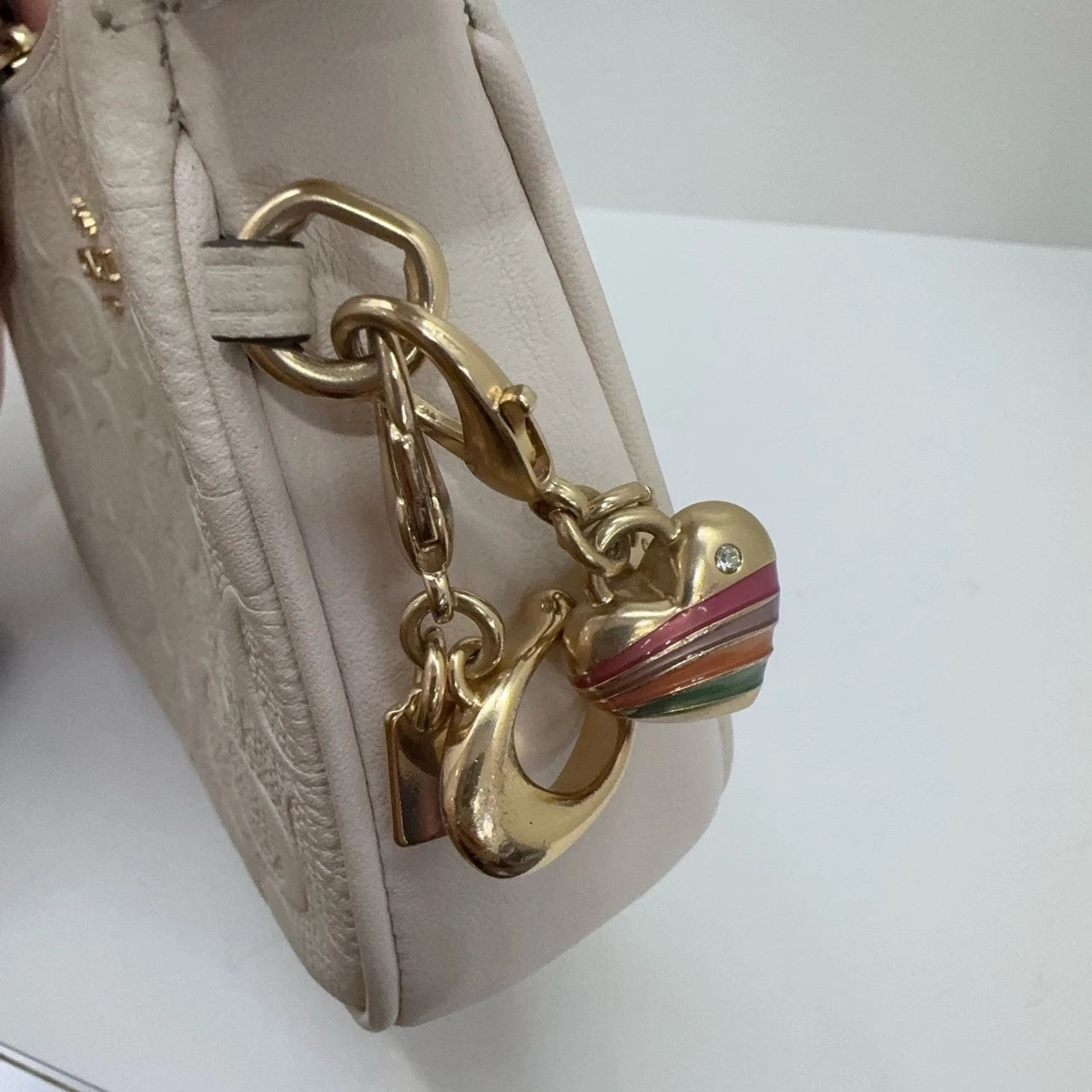 Coach Nolita 15 Mini Calfskin Handbag For Women Chalk White
