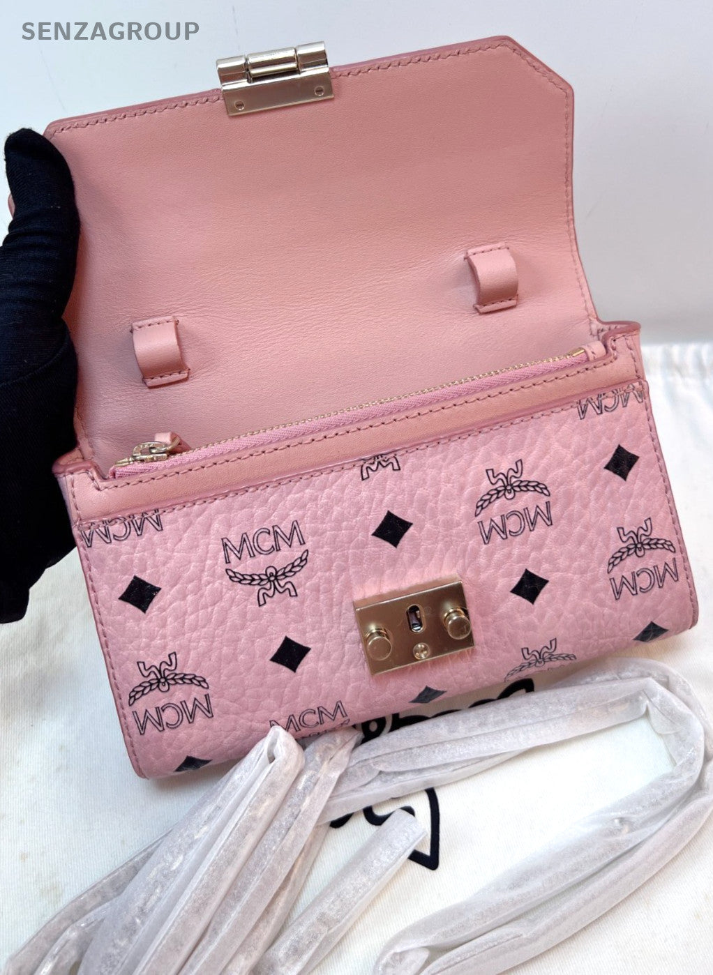 MCM Chain Strap Sakura Pink Shoulder bag PM Women