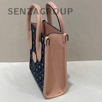 Gucci Denim Mini Tote Bag - Blue & Pink - Fashionable Women's Handbag