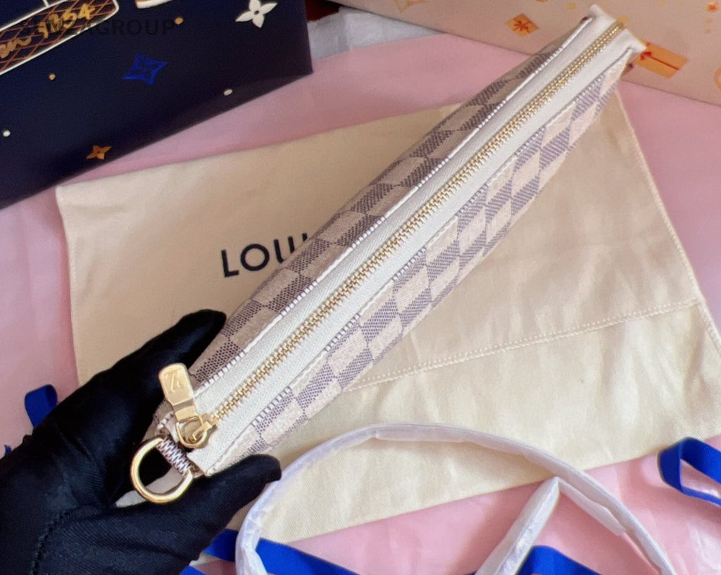 Louis Vuitton Pochette Accessoires Damier Ebene Shoulder Handbag Brand NEW
