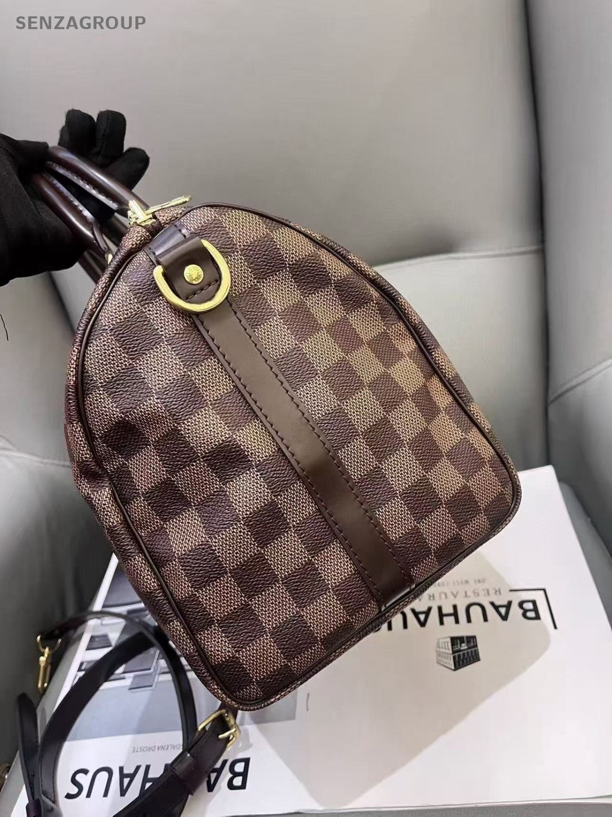 Louis Vuitton Speedy30 Damier Ebene 2WAY Shoulder Handbag Brown