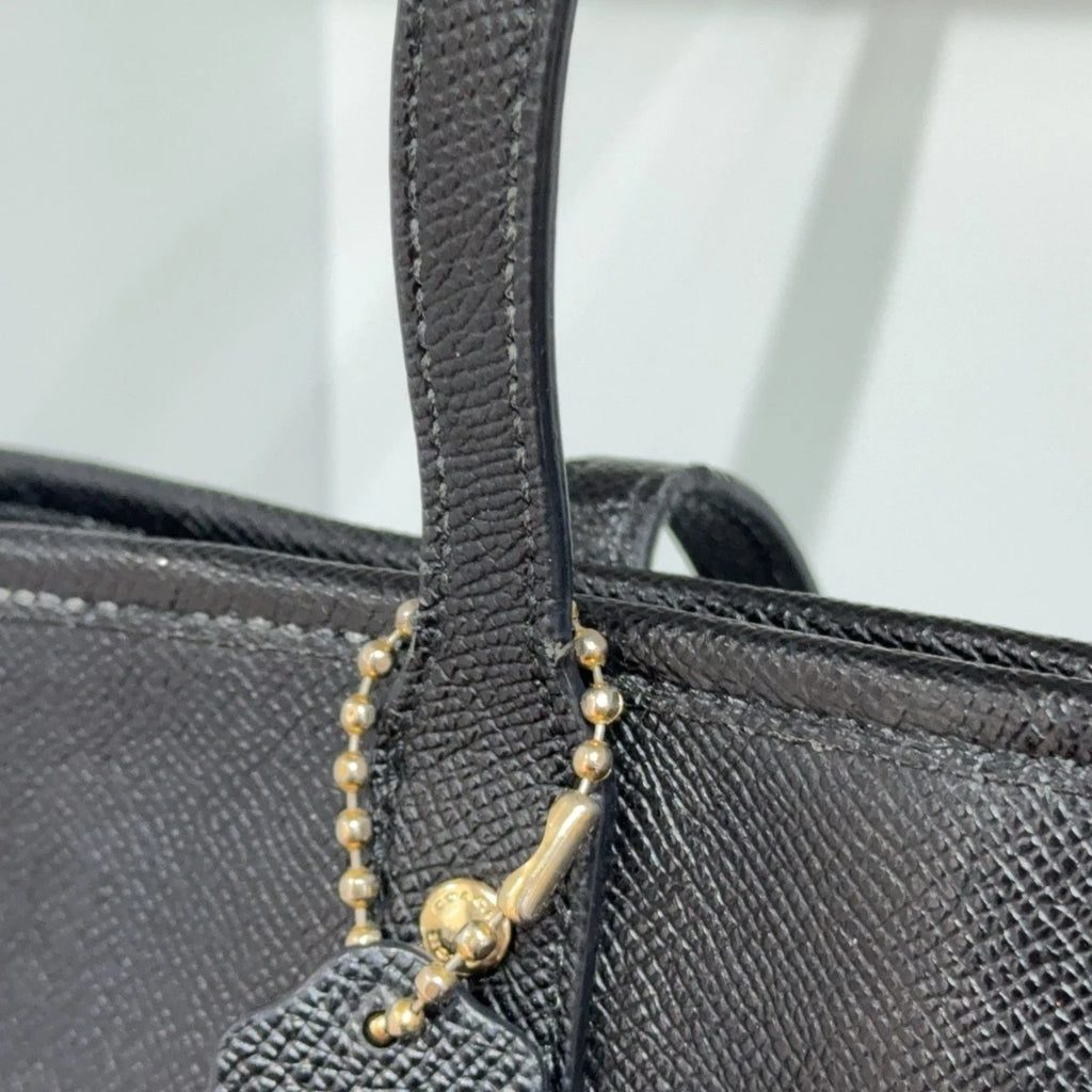 Coach Black Canvas Tote Shoulder Bag For Women